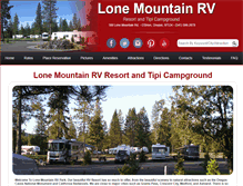 Tablet Screenshot of lonemountainrv.com